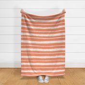 Freehand Horizontal Lines Vertical Stripes Striped Stripes Stripes Soft Boho Orange Large