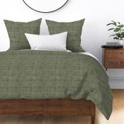 Forest Green Linen Texture - Large Scale - Rustic Cabincore Masculine Aesthetic Textured Boy Print Artichoke