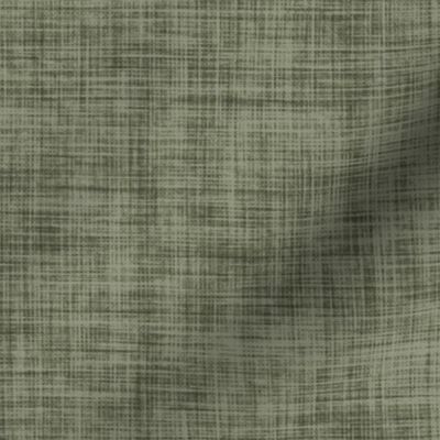 Forest Green Linen Texture - Large Scale - Rustic Cabincore Masculine Aesthetic Textured Boy Print Artichoke