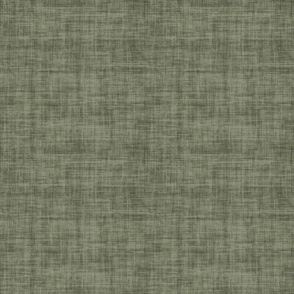 Forest Green Linen Texture - Large Scale - Rustic Cabincore Masculine Aesthetic Textured Boy Print Artichoke
