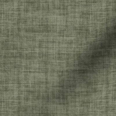 Forest Green Linen Texture - Medium Scale - Rustic Cabincore Masculine Aesthetic Textured Boy Print Artichoke