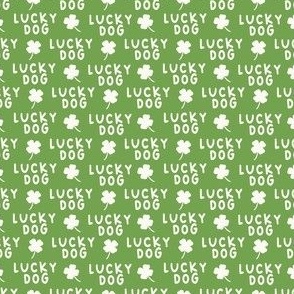 mini lucky dog / green