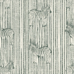 Zebra Ztripes Texture in Jungle Green