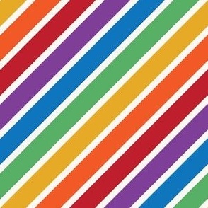 rainbow stripes / diagonal / small
