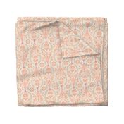 Scandinavian Floral Damask - Peach Fuzz - Pantone Color of the Year 2024