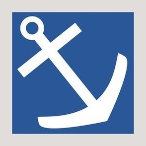 Captain Anchor Nautical Flags for Fill A Yard - 5" flag on 6" square