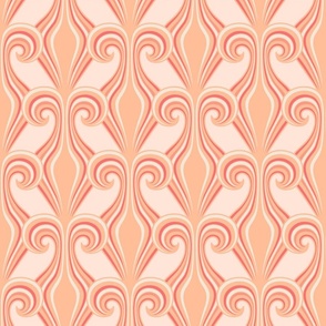 Retro pastel Peach Fuzz swirl columns