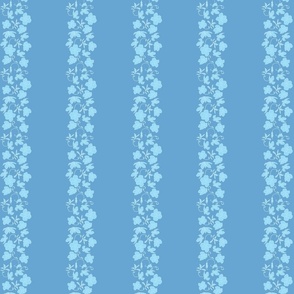 Blue Floral Stripe 