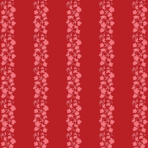 Floral Stripe Ditsy Red