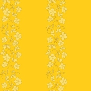 Sunshine Yellow Floral Stripe 