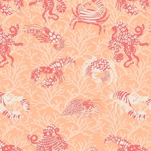 Coral and Lobster peachy - M