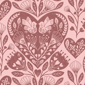 lovecore valentine heart love romance pink marsala Rose Quartz