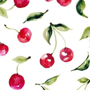 Large / Watercolor Cherries