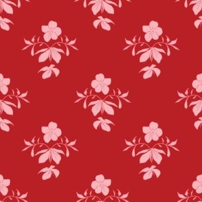 Reds Ornate Floral Print Ditsy