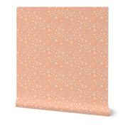 Peach Fuzz Pantone Color of the Year 2024 Floral Hearts Stars Pastel, Large Scale
