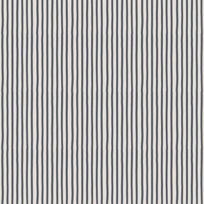 navy horizontal stripes on an off white background - navy striped fabric - painted stripes in navy