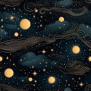 Celestial night sky