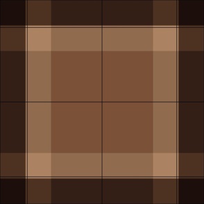 cabin plaid - warm chocolate brown and tans - tartan