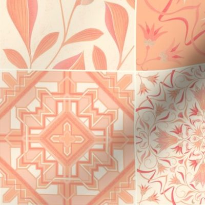 Peach fuzz pantone2024 Egyptian tiles