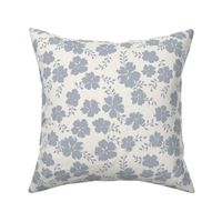 blue and cream floral pattern