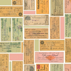 Vintage Banking Checks