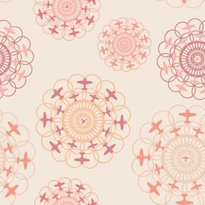 Airplane Doily - Peach Fuzz 2