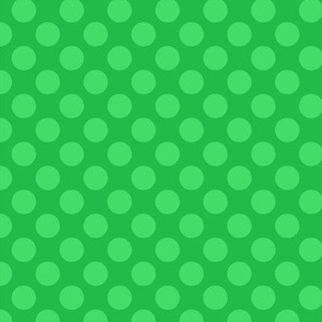 Green on green with polka dots on green 