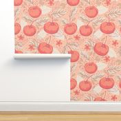 Big Size - Apple Pastel Pattern Summer Fruit Vintage