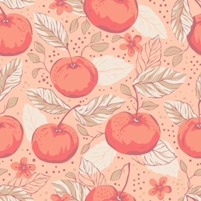 Big Size - Apple Pastel Pattern Summer Fruit Vintage