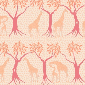 Peach fuzz giraffes
