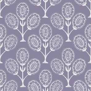 Halo Floral V1 lavender gray MEDIUM