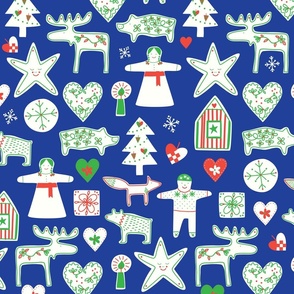 Scandinavian Christmas_blue_Solvejg Makaretz