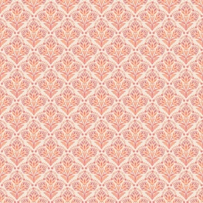 Crane Flight Damask in peach fuzz - 3” - small