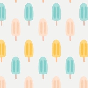 Summer Popsicles on white 10x10