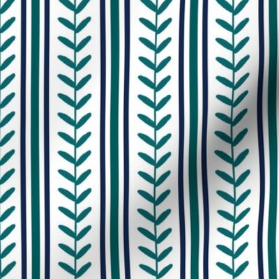Bigger Scale Team Spirit Baseball Vertical Stitch Stripes in Seattle Mariners Teal and Navy