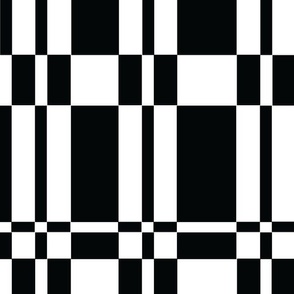 Deco-inspired Geometric Pattern in Black and White