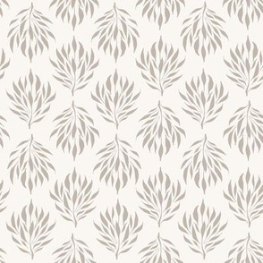 Tree Motif Taupe, Ivory