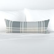 JUMBO simple plaid - creamy white & french grey blue - heritage farmhouse