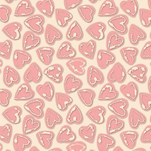 Sweetheart Scribbles: Rustic Heart Illustrations - Valentine's Day Fabric Design