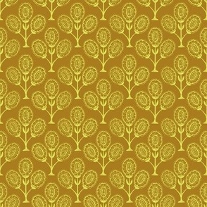 Halo Floral V1 Golden Neon Yellow SMALL