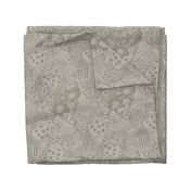 In a wild abstract garden - in grey and taupe 