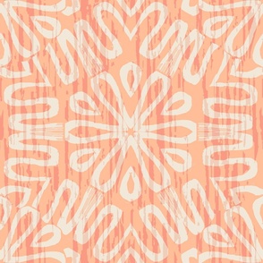 Peach Fuzz Boho Geometric Flower - Pantone Color of The Year