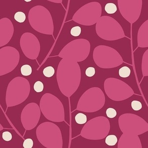 Branches and Dots-Cranberry