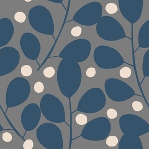 Branches and Dots-Grey