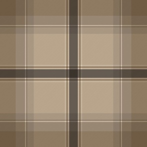 classic plaid - tan brown - geometric tartan stripe check