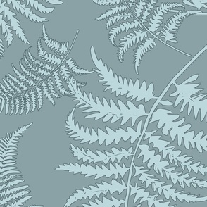 Whispering Ferns - 3023 jumbo // light blue gray
