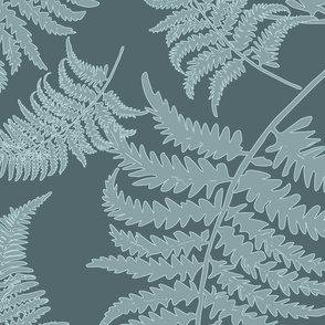 Whispering Ferns - 3024 jumbo // blue-gray
