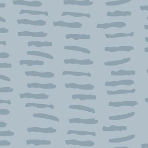Blue Grey Dashed Lines - Modern Hand Drawn Pattern