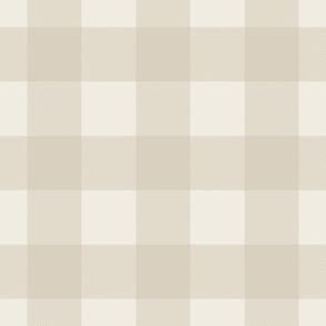 buffalo check - bone beige_ creamy white - tartan plaid contemporary classic checker