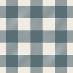 buffalo check - creamy white_ marble blue teal - tartan plaid contemporary classic checker